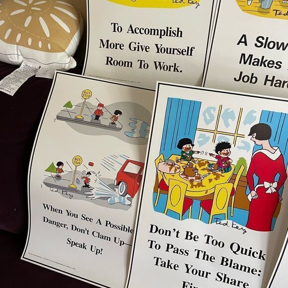 Positive Attitude 1980’s Posters Encourage Do The Right Things set of 6 - Picture 5 of 15